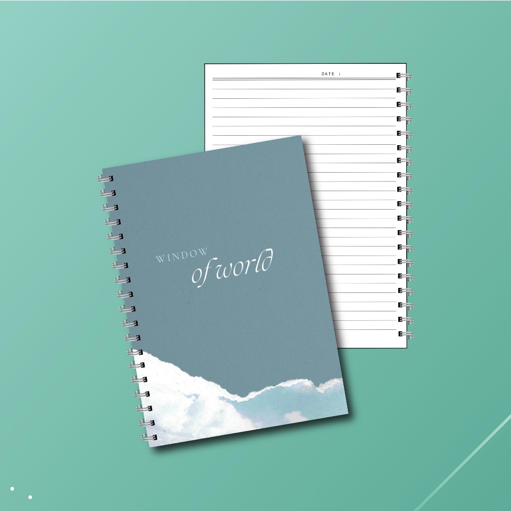 

Window of World Spiral Notebook A5/Buku Harian Aesthetic vinntage