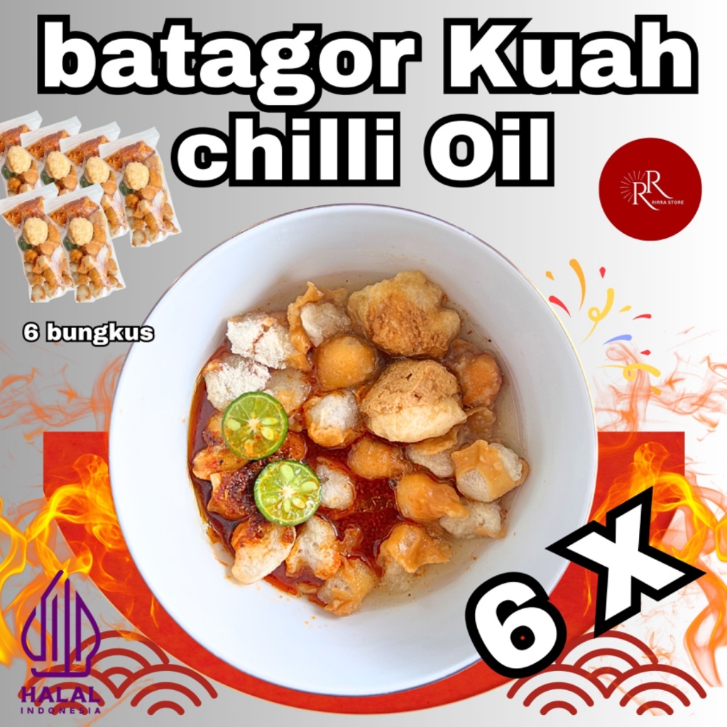 

6 Bungkus Batagor Kuah [CHILLI OIL] Paket Hemat Hotpot Instan Food Makanan