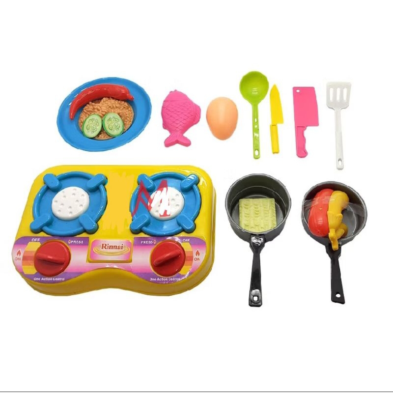 Mainan masak anak nasi goreng kompor timun