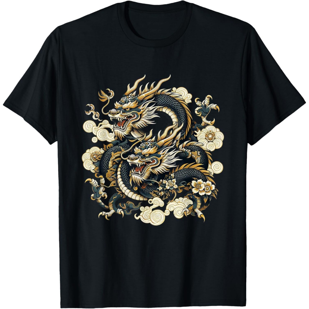 Green Dragon Spirit di T-Shirt Cherry Blossom Glory