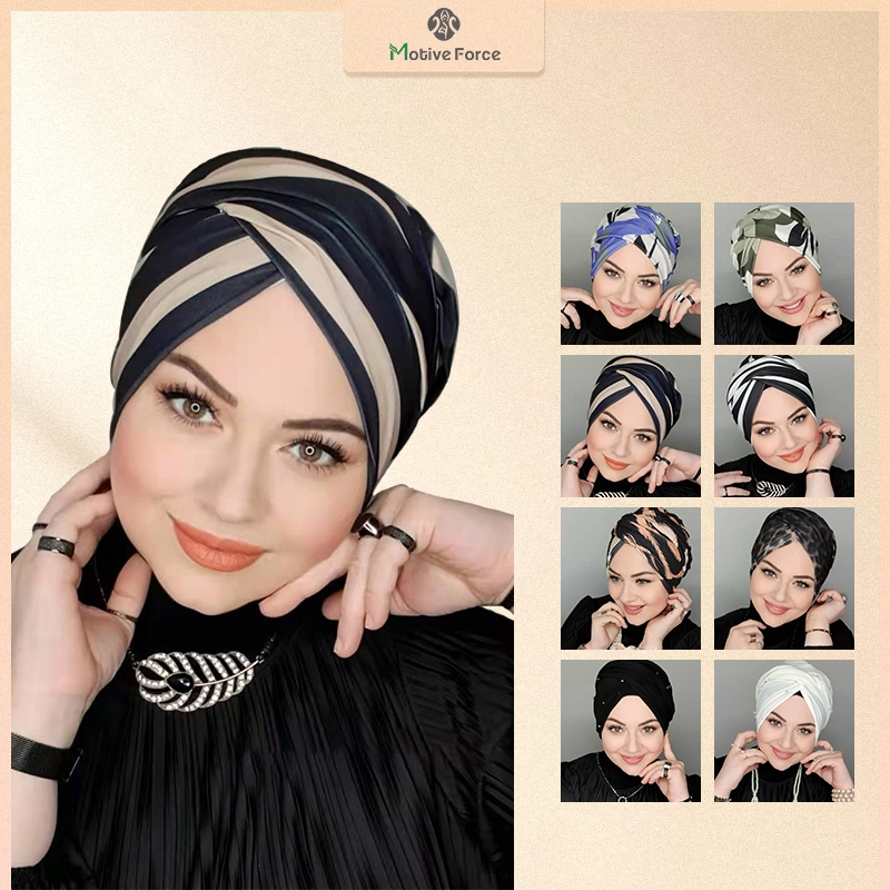 Instant Turban Jersey Muslim Hijab Turban Instan Dewasa