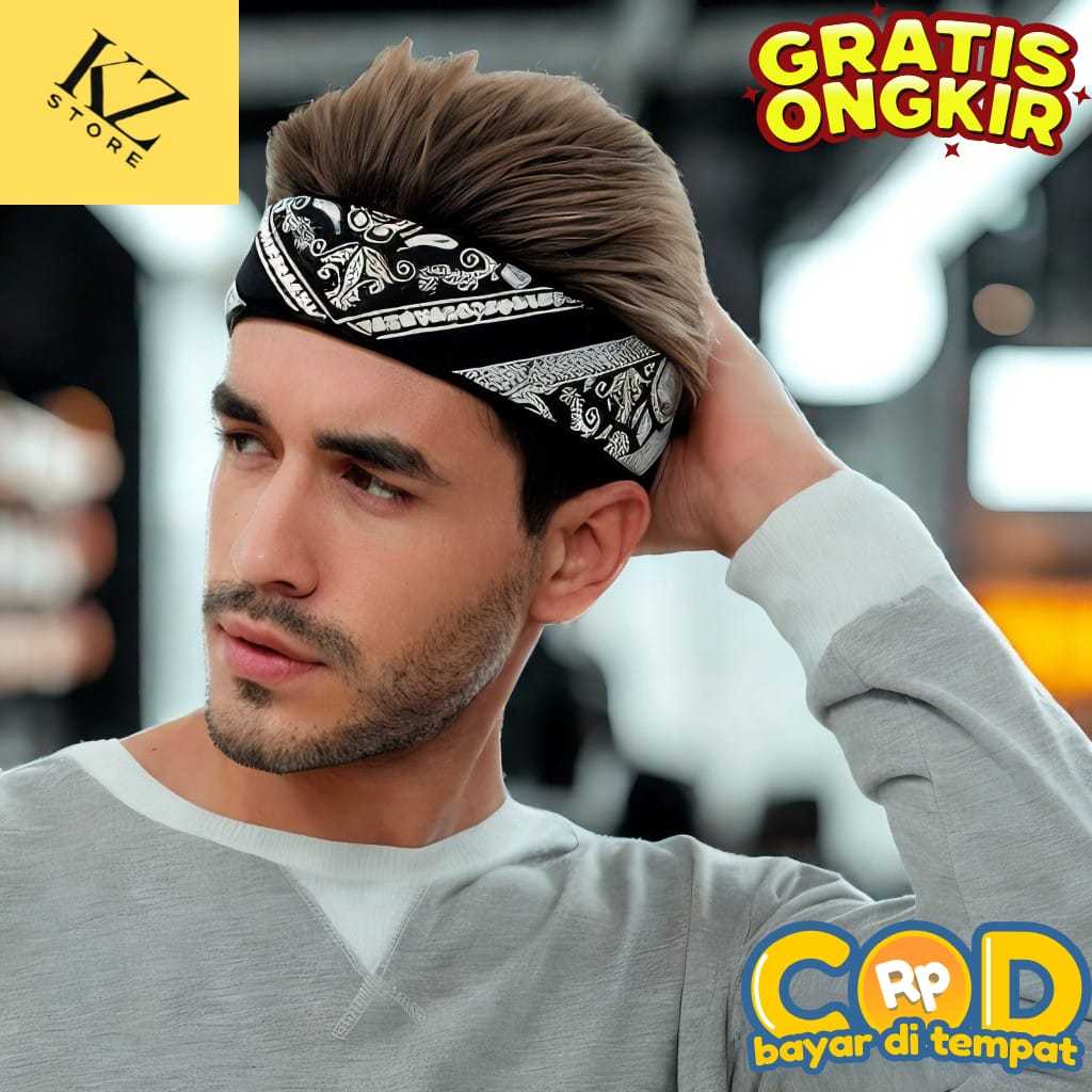 Topi Rambut Premium Topi Udeng Model Paisley