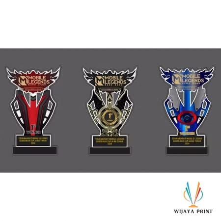 Piala Mobile Legend Trophy Mobile Legend Kejuaraan Mobile Legend Bahan Akrilik Free Design Custom