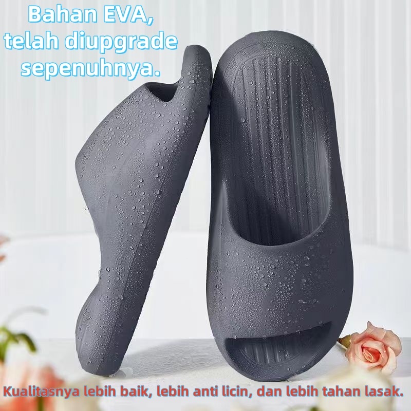 Sandal sendal anti-slip tebal alas, bahan EVA, tahan abrasion, sandal untuk indoor dan outdoor, sesu