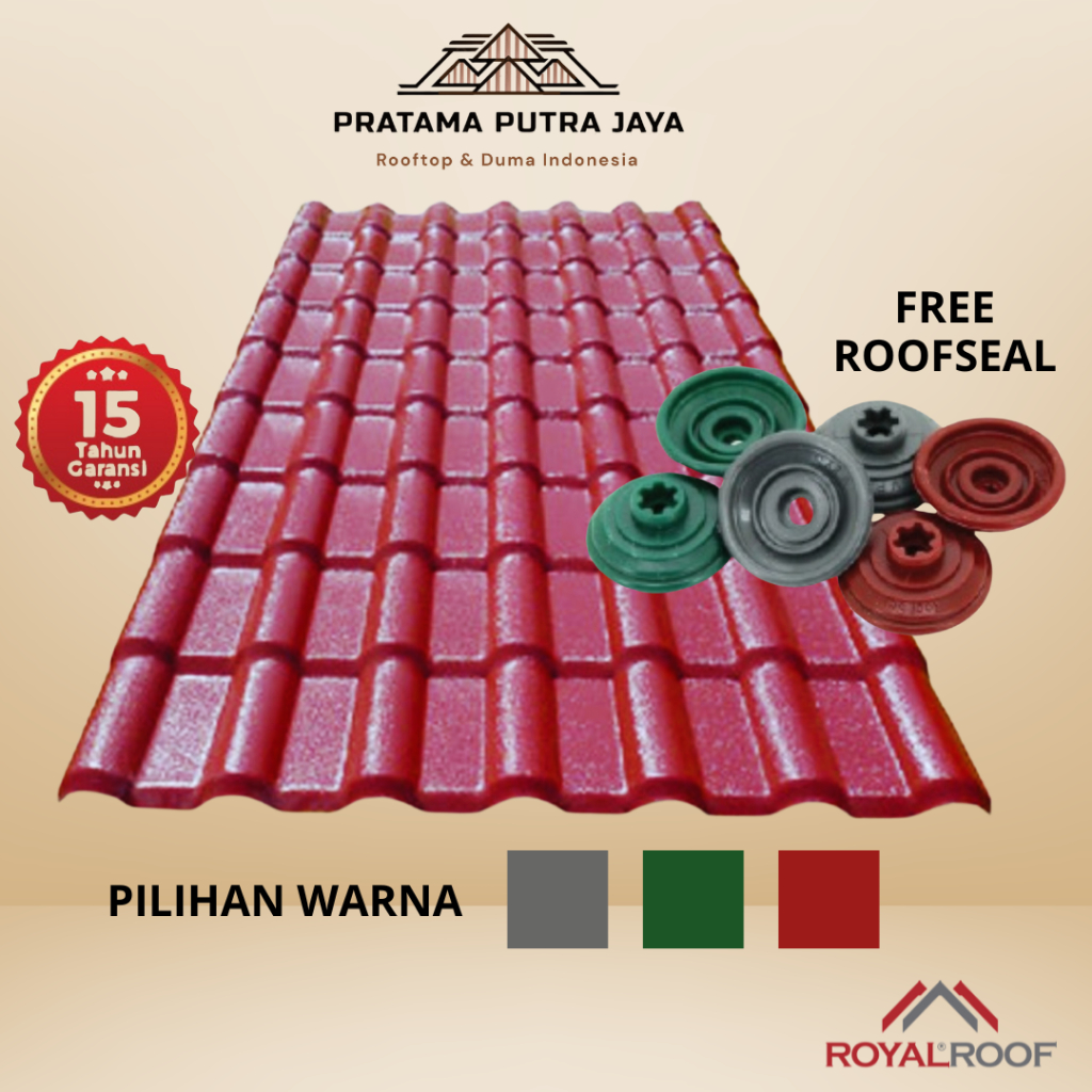 ATAP GENTENG ROYAL ROOF BAHAN UPVC