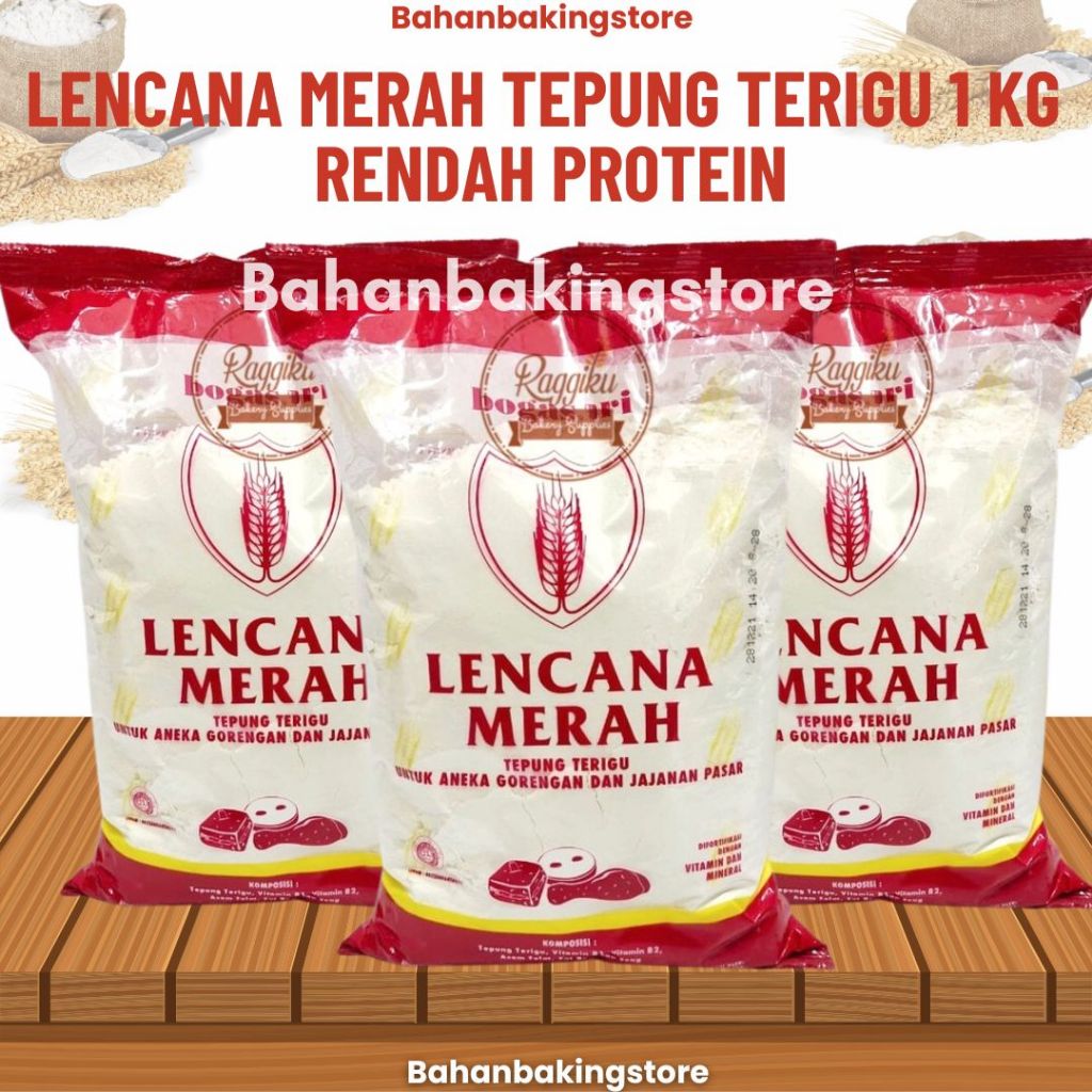 

LENCANA MERAH TEPUNG TERIGU 1 KG | TERIGU PROTEIN RENDAH 1KG