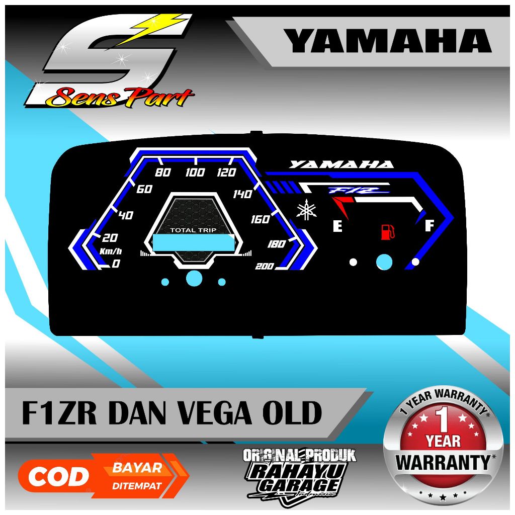 PAPAN SPEEDOMETER CUSTOM YAMAHA F1ZR DAN VEGA OLD