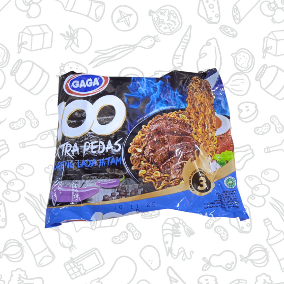 

MIE GAGA 100 EXTRA PEDAS LADA HITAM