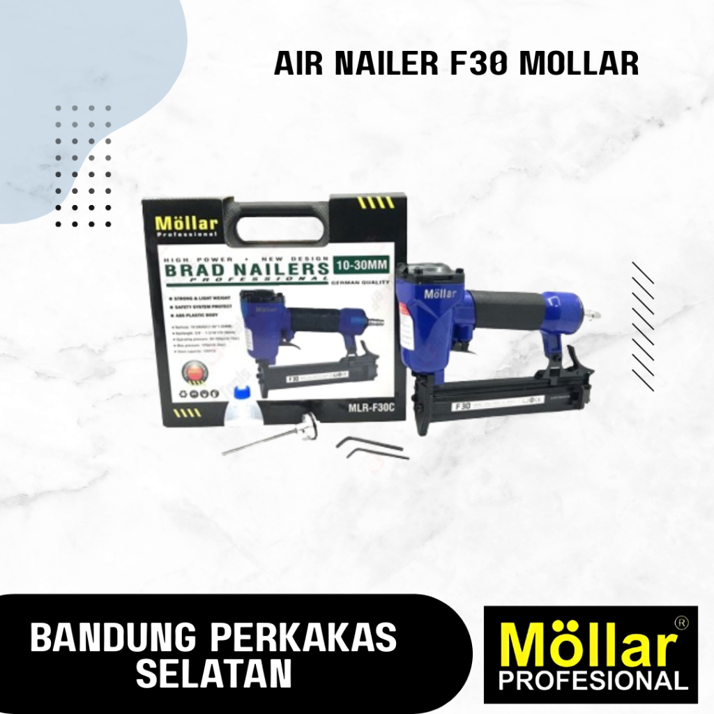 

Air Nailer F30 MOLLAR / Mesin Alat Paku Tembak Staples Stapler
