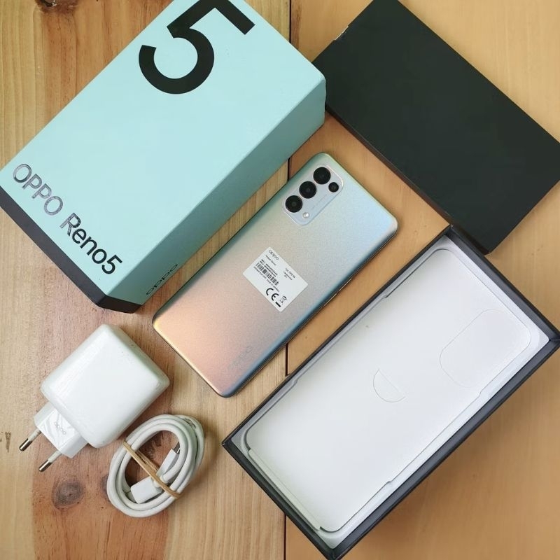(COD) OPPO Reno 5 8/128 4g Hp Second Warna Random Stok Terbatas