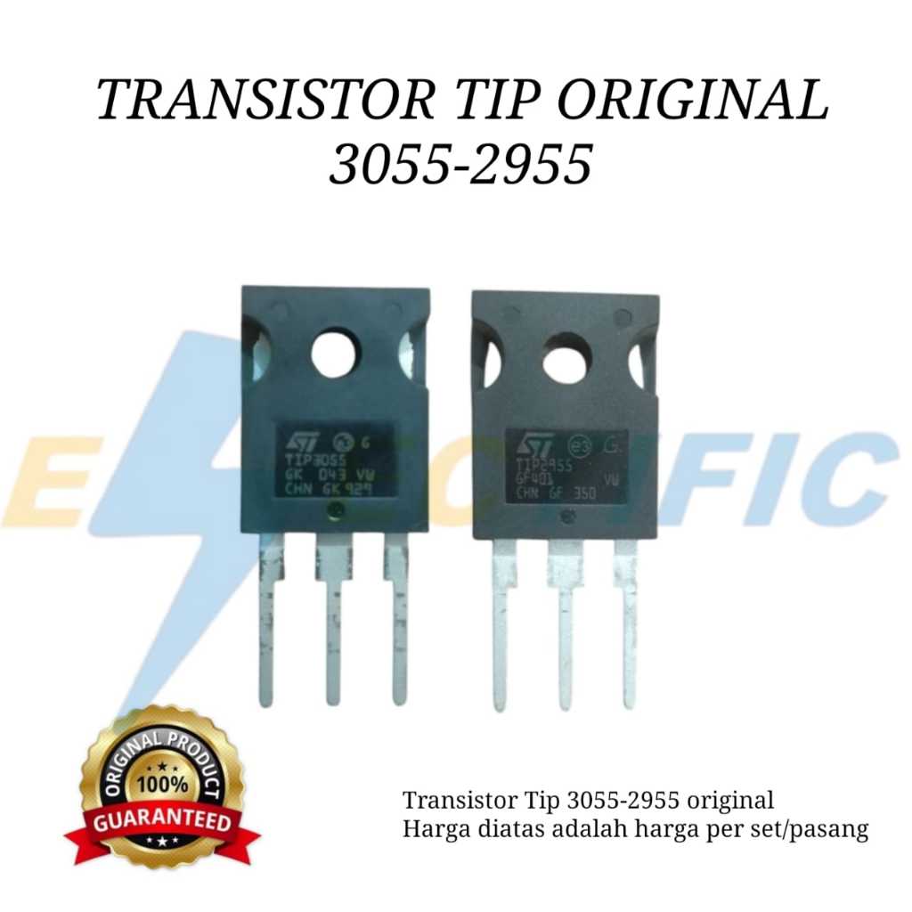 TRANSISTOR TIP3055-2955/ TIP 3055 TR TIP 2955 TIP2955 EKONOMIS TRANSISTOR