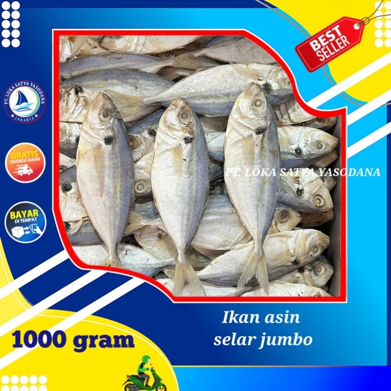 

ikan asin selar size jumbo 1000gram / 1 kg