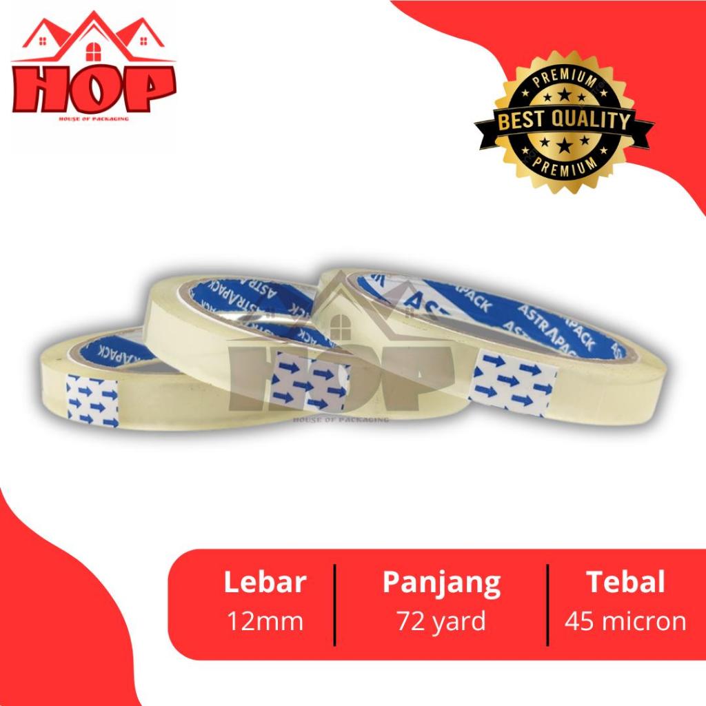 

ISOLASI BENING 12MM X 72 YARD - SELOTIP 12MM X 72 YARD ASTRAPACK KUALITAS DAIMARU PALING MURAH