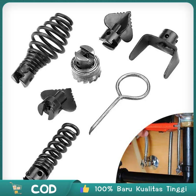 7Pcs/Set  Adaptor Kepala Drain Cleaner Machine Cleaner Rooter Machine 16mm Cleaner Cutter Head for D