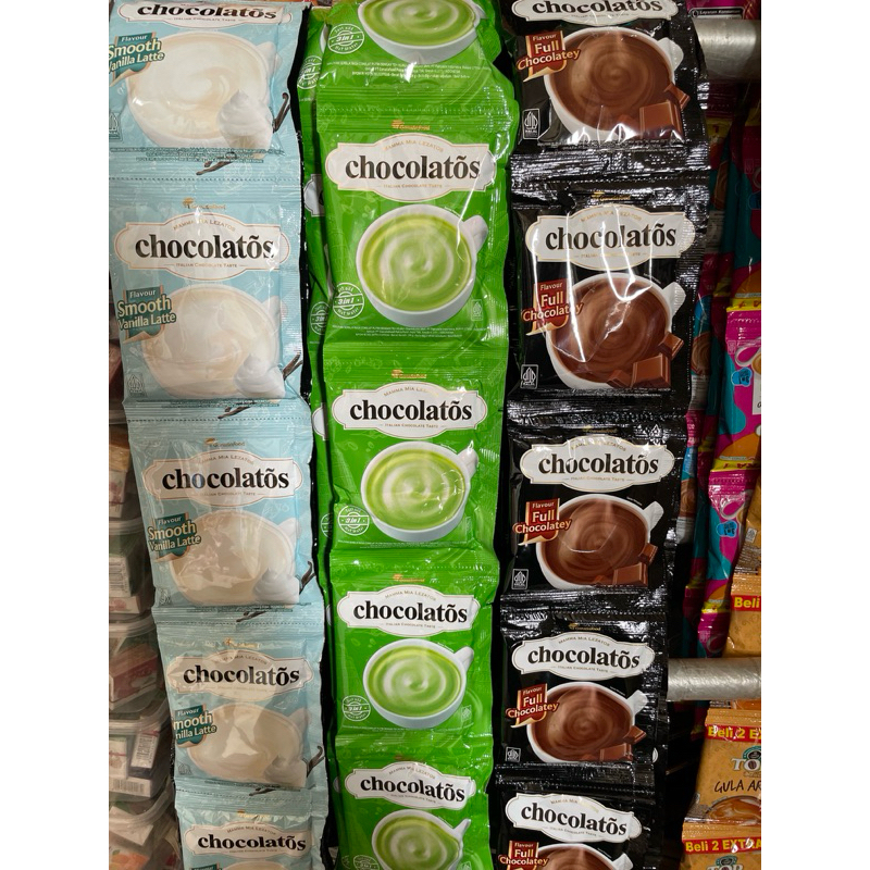 

Chocolatos Drink Italian chocolate taste 1renceng isi 10bungkus