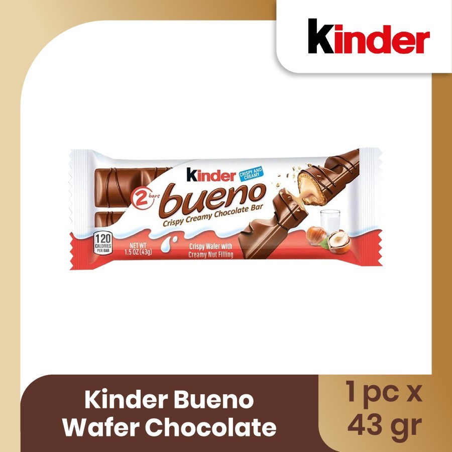 

Kinder Bueno Wafer 43 gr | Kinder Bueno Cokelat | Coklat Kinder Bueno