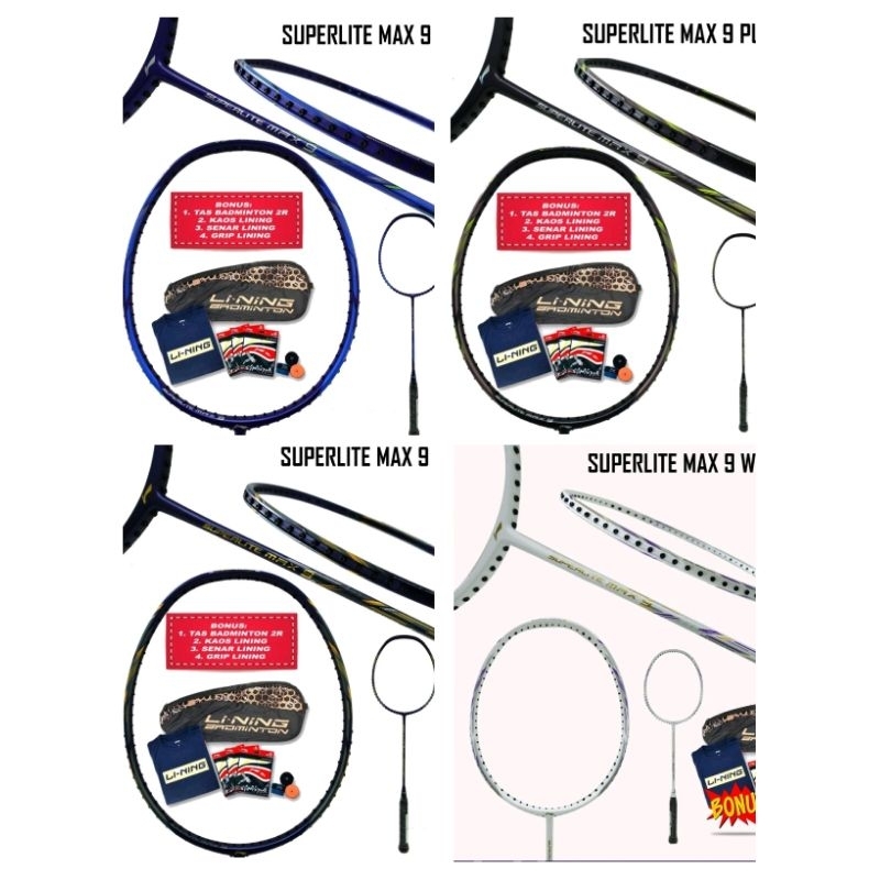Raket Badminton Lining G Force Superlite Max 9 Original