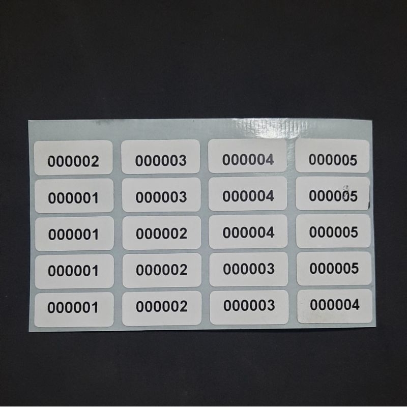 

Cetak Label Yupo 28x12 mm Anti Air Barcode QR Code Nomor Urut Random