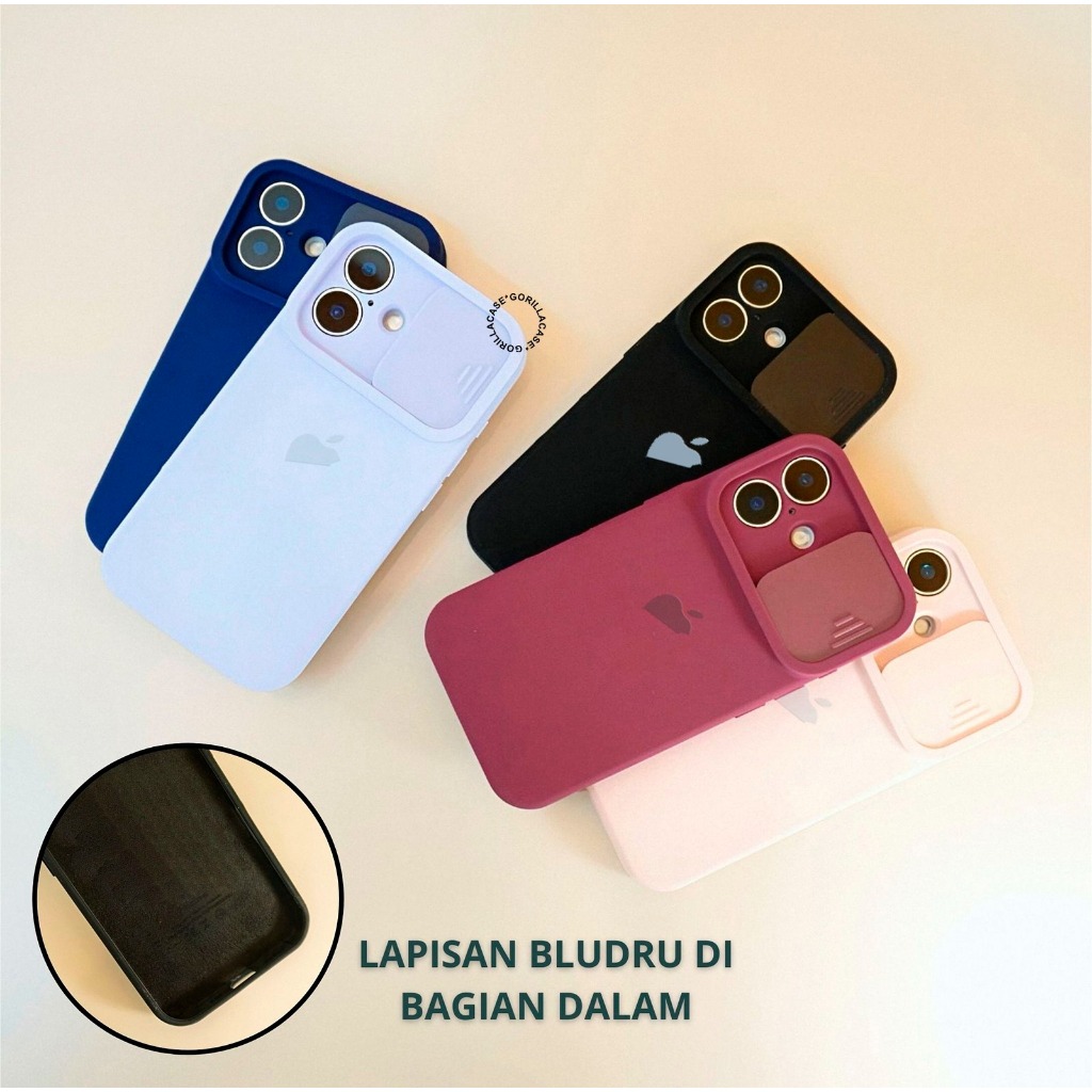 (2) (+Packing Box) Bludru Premium Window Slide Camera Case - Softcase/ Casing Hp Compatible For Ip 7