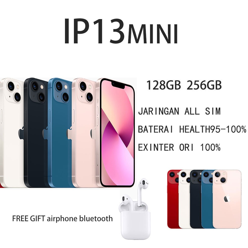 HP13mini 128GB/256GB IPHONE13mini LIKE NEW Second BEKAS ORIGINAL 100% MULUS NORMAL FULLSET