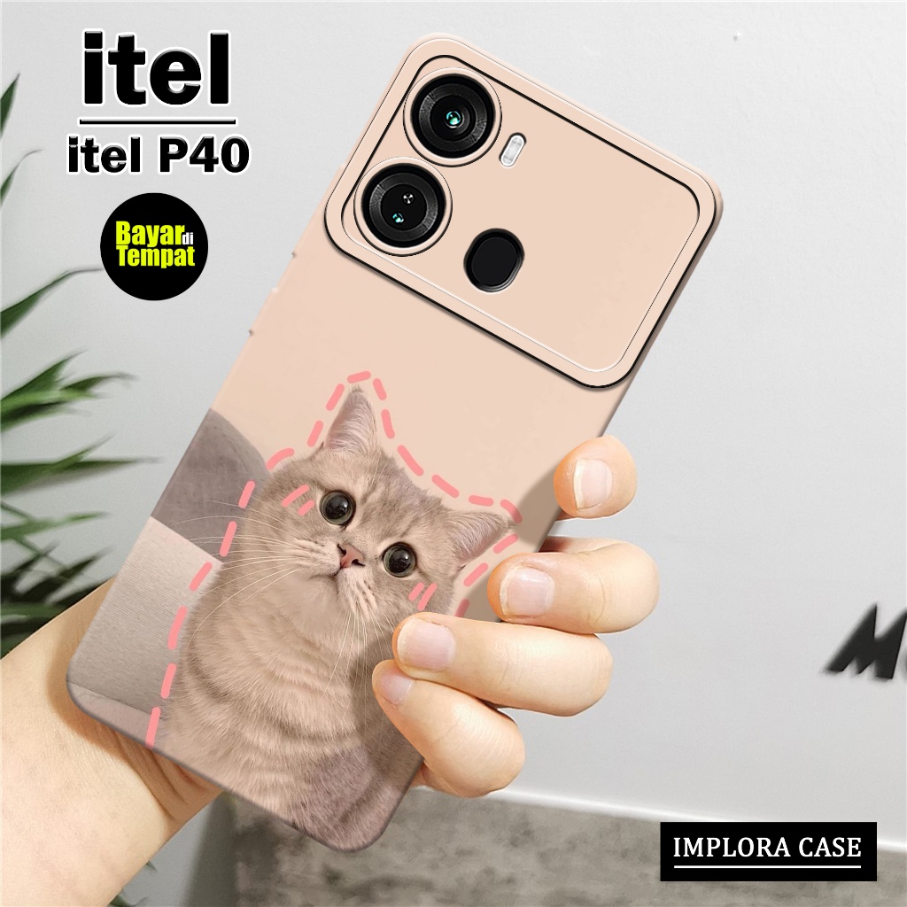 Softcase Itel P40 - Motif Kucing - IMPLORA CASE - Casing Itel P40 Case Hp Itel P40 Casing & Skin Han