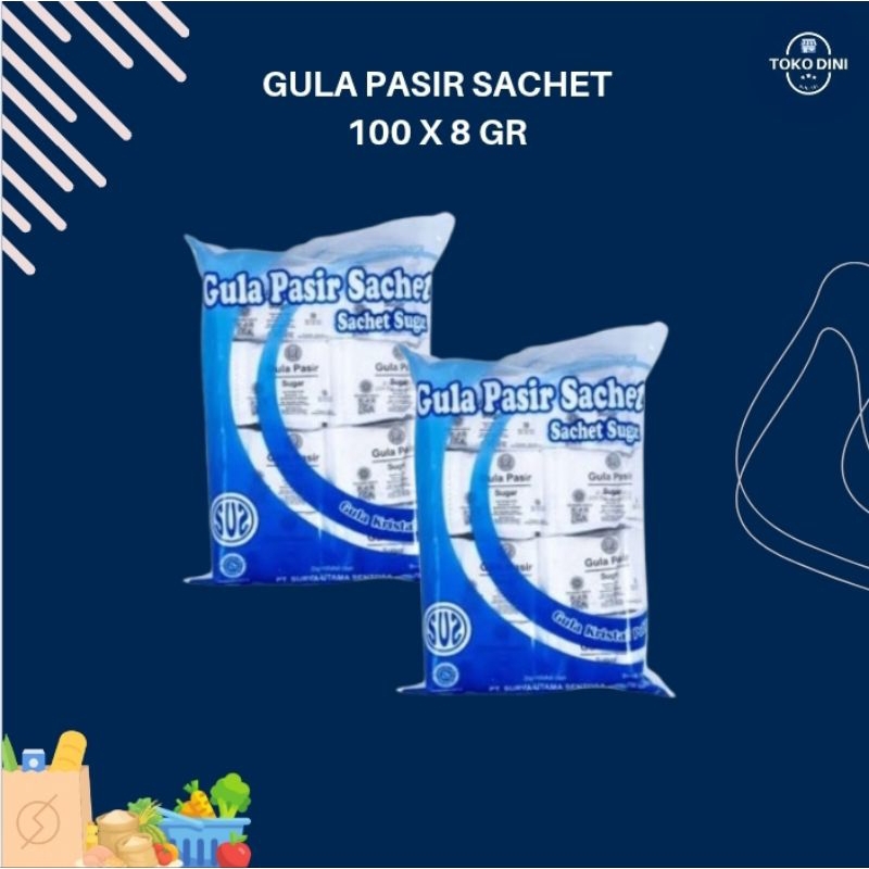 Gula pasir sachet 100x8gr