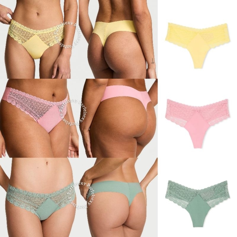 Victoria Secret Seamless Lace Thong Glamour Celana Dalam Wanita XS S M L XL XXL 11146102