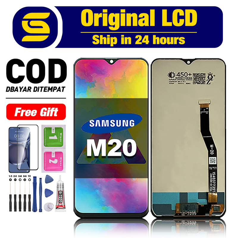 LCD SAMSUNG M20 Original Fullset ori asli Touchscreen For Glass Digitizer COD