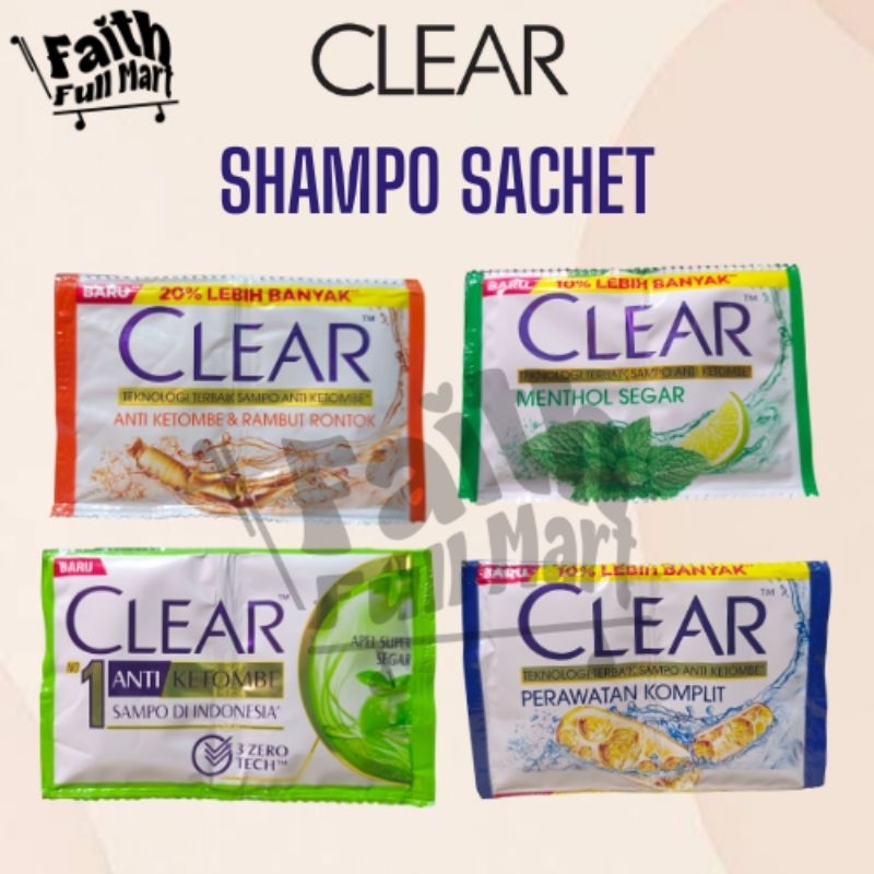 Unilever Shampo Clear 1 renceng | 12 baris | 24pcs *9ml