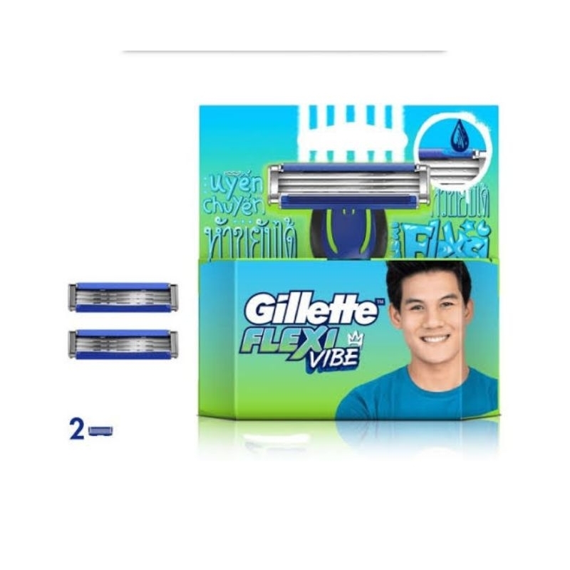 Gillette Flexi Vibe Refill 2s Razor Mata Pisau / Pisau Cukur Kumis / Gilette / Gillete