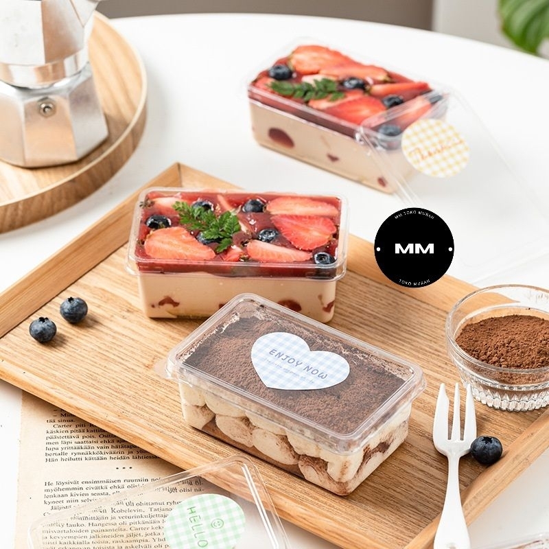 10pcs 250ml dessert box korean dessert cup tiramisu mika kotak cake kue
