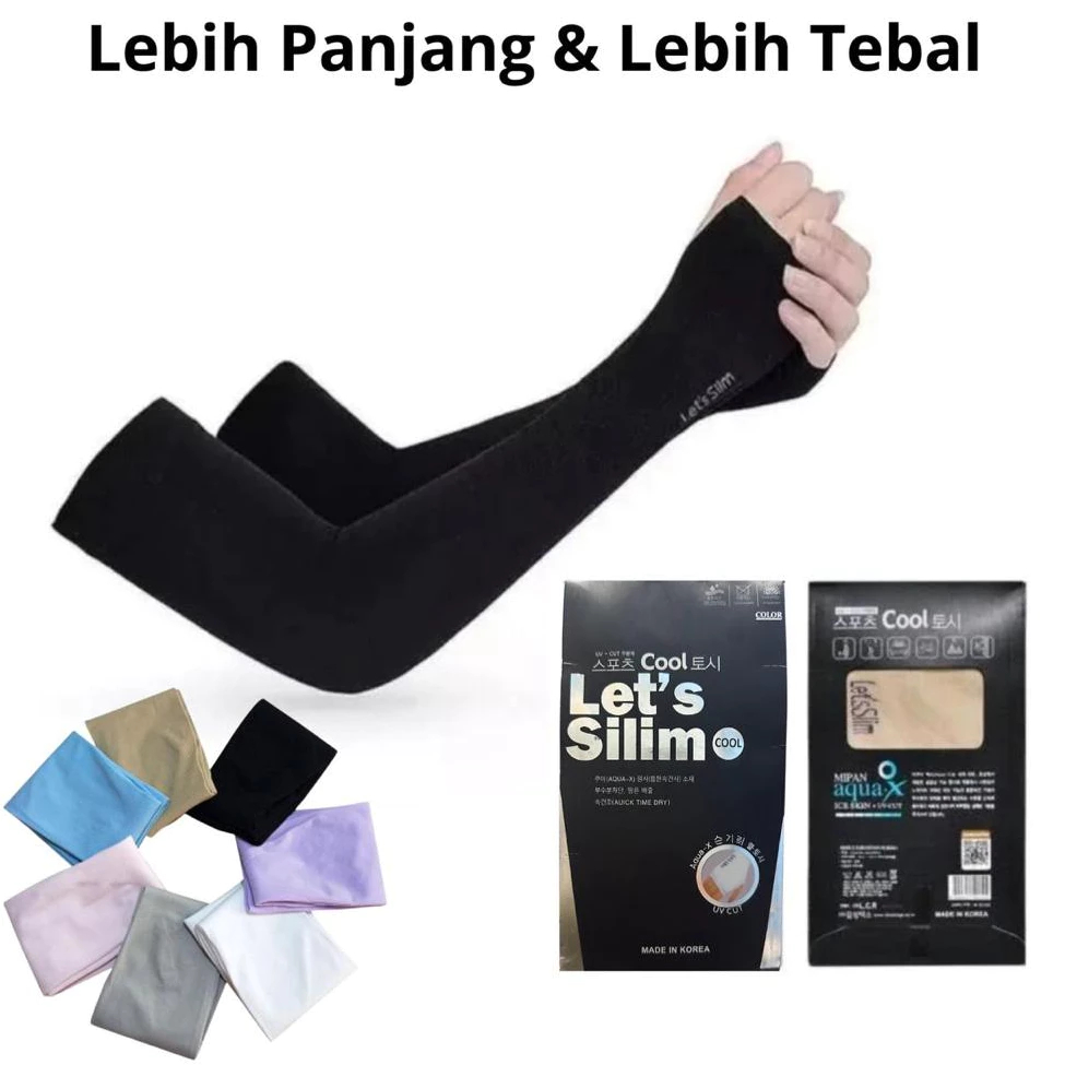 Manset Lengan Panjang Handsock Deker Tangan Jempol Polos Wanita Muslimah