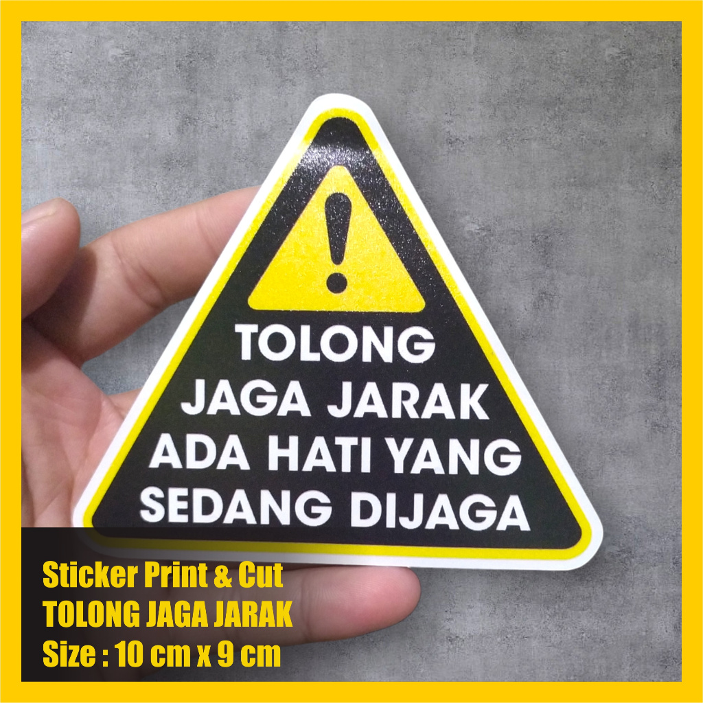 

Stiker Jaga jarak ada hati yang sedang dijaga stiker sign stiker laptop