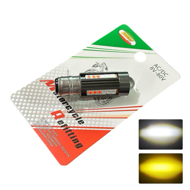 Bholam lampu utama h6 laser senja putih kuning matic dan bebek