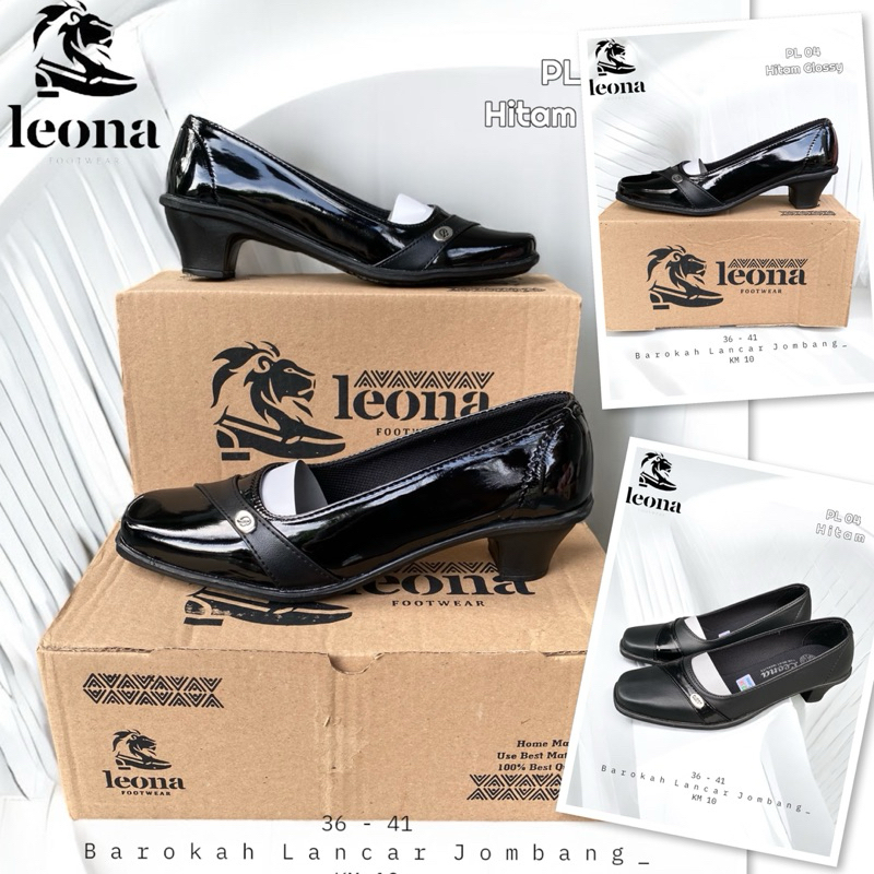 SEPATU PANTOFEL KERJA WANITA PL 04 HITAM HAK 5Cm