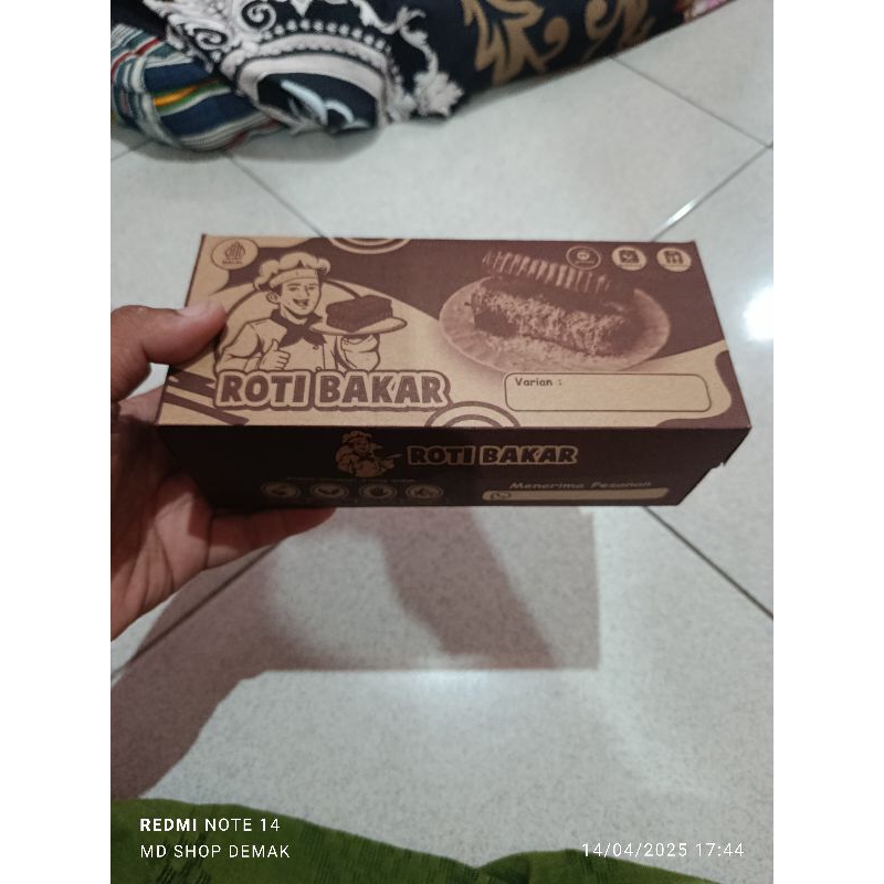 

bungkus roti bakar/kardus roti bakar/box roti bakar craft coklat laminasi dalam