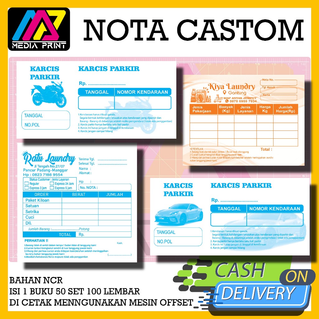 

CETAK NOTA CASTOM,NOTA LAUNDRY CASTOM