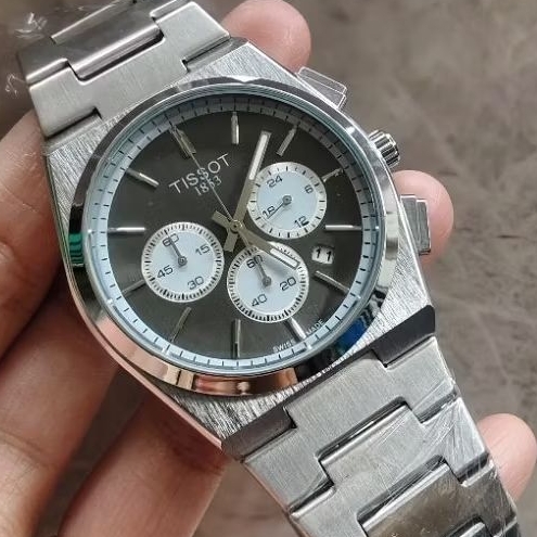Jam tangan pria mewah tipis tis**t chrono aktif