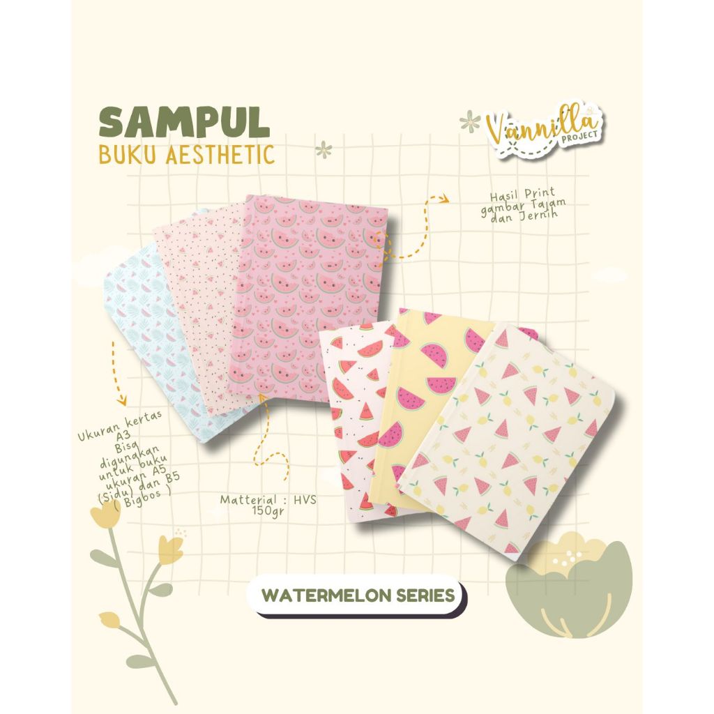

8 Lembar Sampul Buku Aesthetic A5 & B5