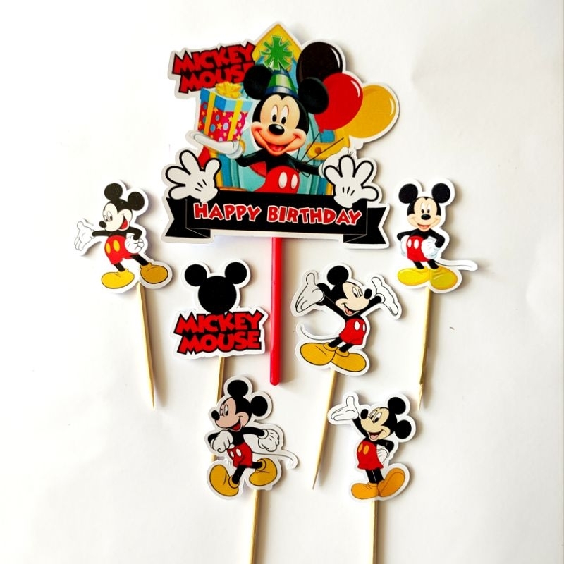 TOPPER MICKEY MOUSE / TOPPER KUE MICKEY MOUSE / CAKE TOPPER MICKEY MOUSE / CUPCAKE TOPPER MICKEY MOU