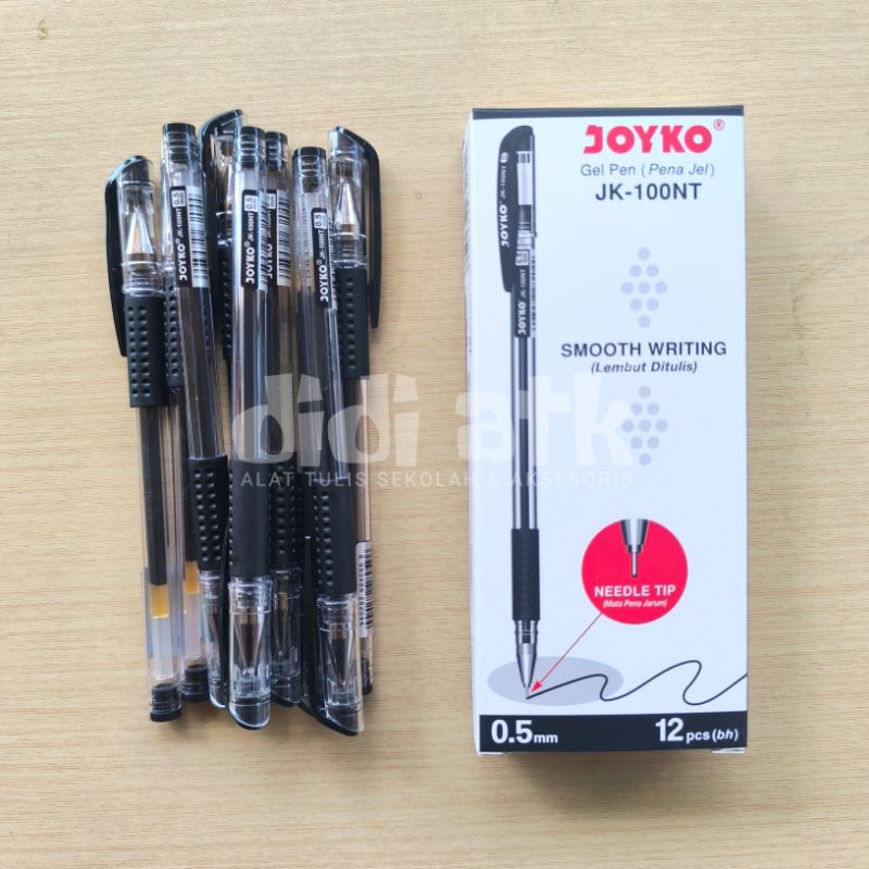 

Pulpen Cair Joyko JK-100NT 0.5mm Warna Hitam 1 Pak Isi (6 & 12 Pcs) - Pen Tinta Gel