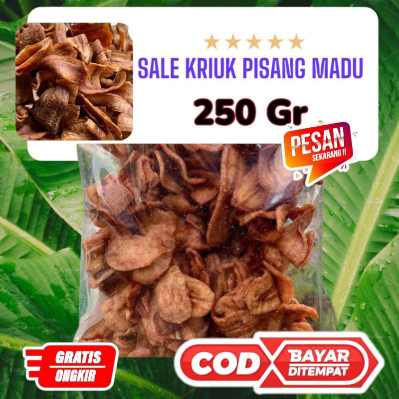 

sale kriuk pisang madu kering kriuk krez 250gr manis