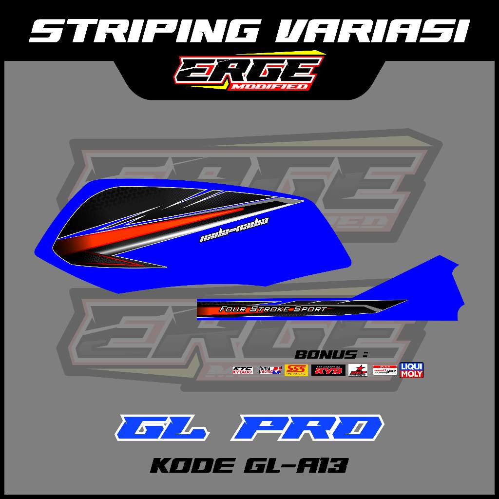 Striping gl pro variasi body biru