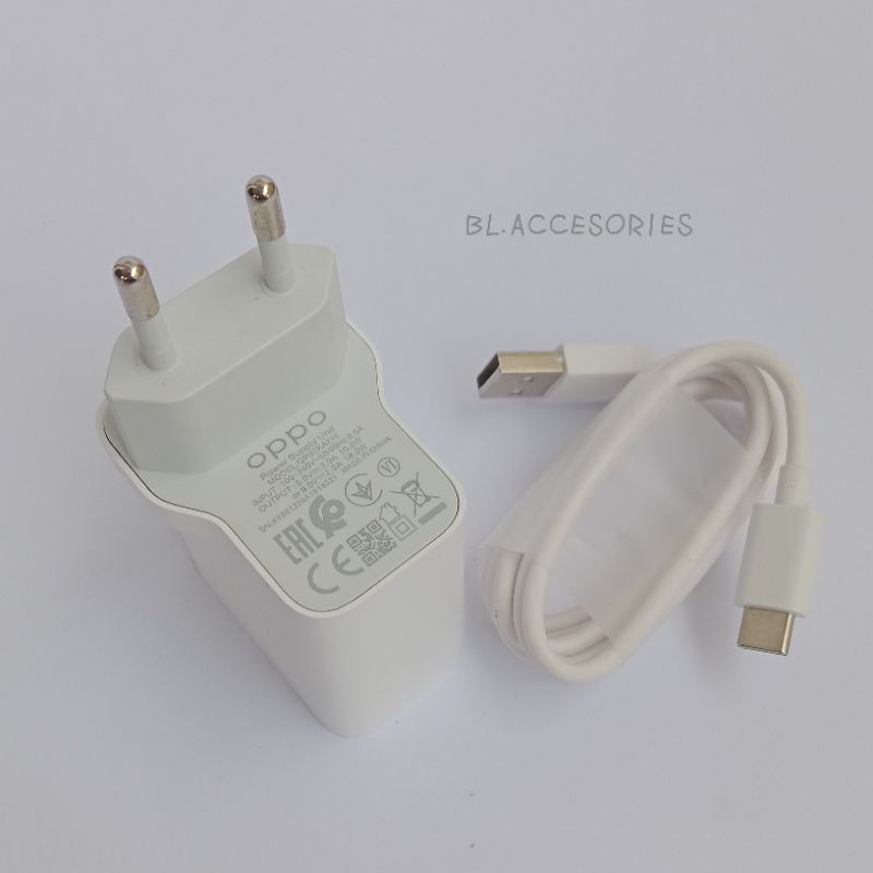 Charger Casan Oppo Type C Original 100% Cabutan Bawaan HP A5 A9 2020 A33 A52 A53...