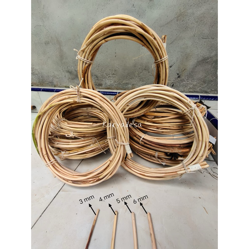 BAHAN TALI ROTAN ANYAMAN / TALI ANYAMAN KERAJINAN / TALI ROTAN KERAJINAN / ROTAN PITRIT METERAN