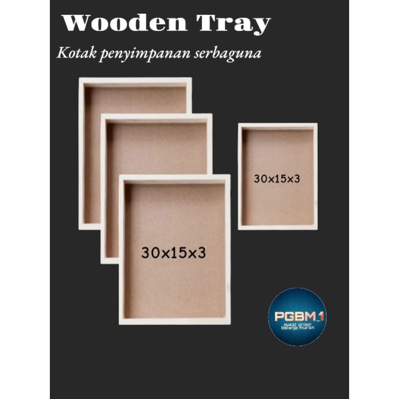 BOX PENYIMPANAN / KOTAK KAYU UKURAN 30X15X3
