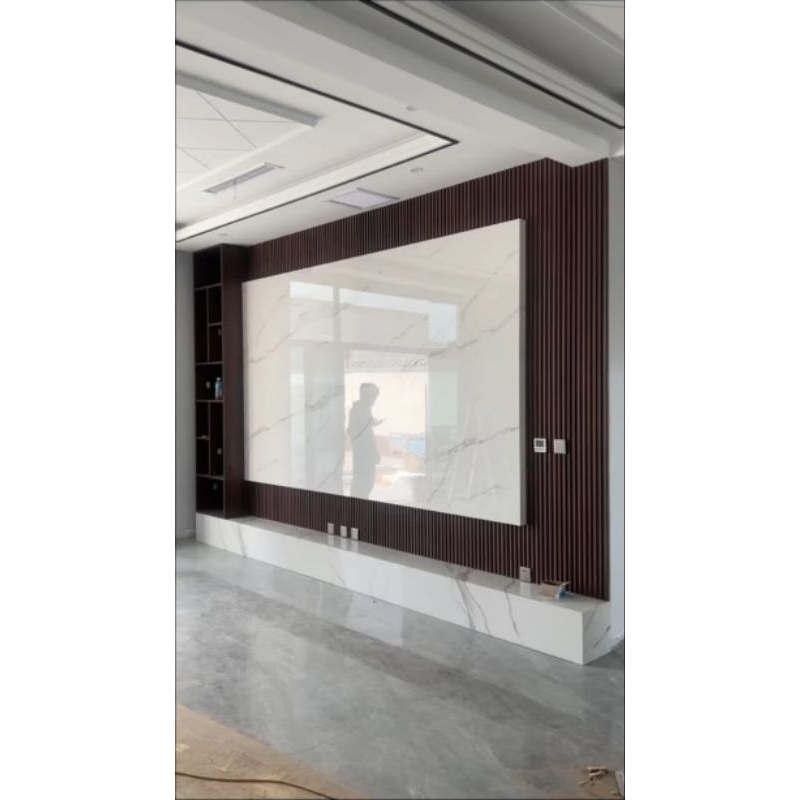 UPVC PANEL MARMER KOMBINASI WALL PANEL PENGGANTI HPL PANEL TERPASANG