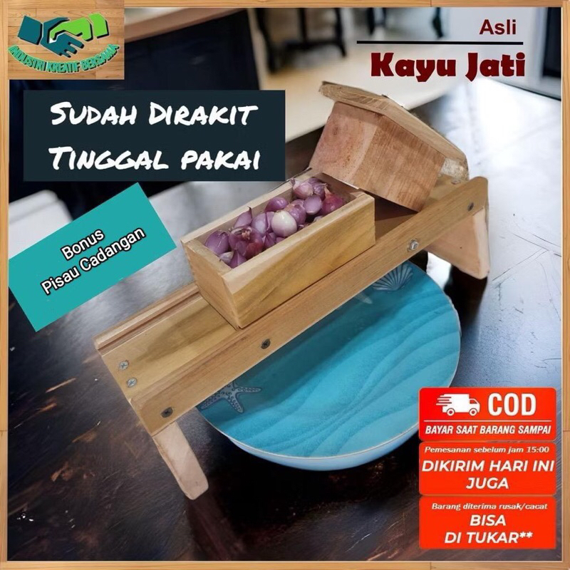 ALAT PENGIRIS PASAH SERBAGUNA JUMBO KAYU JATI UKURAN JUMBO