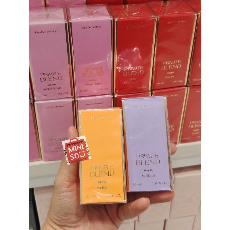 MINISO Parfum EDP Cewek PRIVATE BLEND Series (50ml) JASMINE ROUGE / MTALLIQUE / AUDREY / SCARLETT