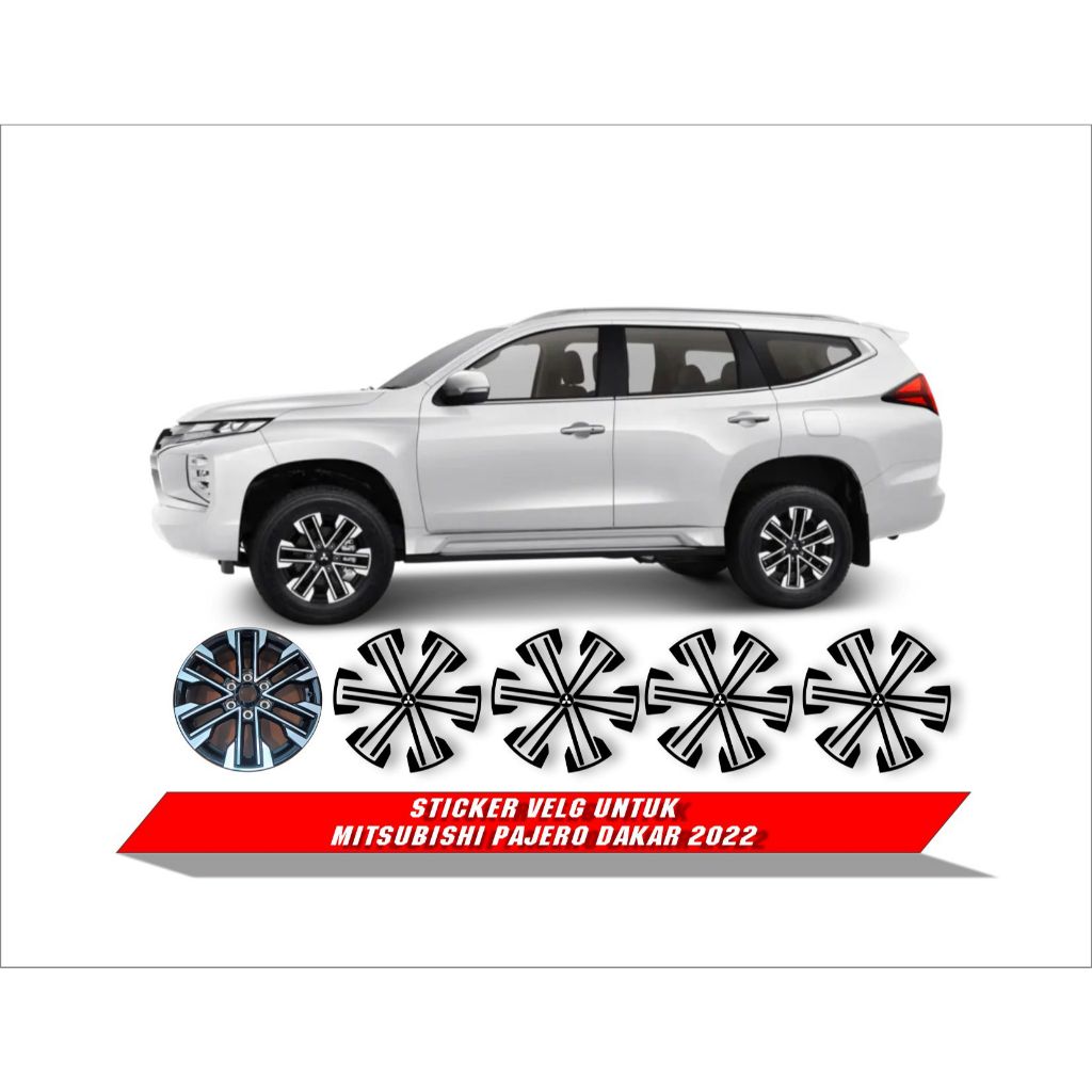 STICKER VELG/DELETE SILVER VELG MITSUBISHI PAJERO DAKAR TAHUN 2021-2023